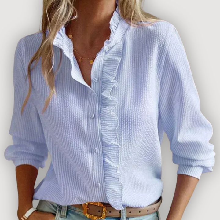 Clara | Ruffle Trim Blouse