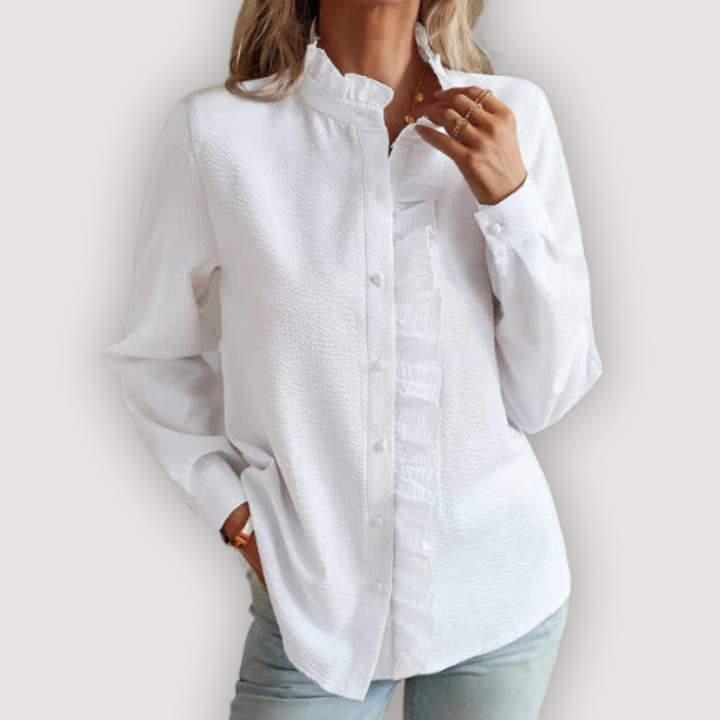 Clara | Ruffle Trim Blouse