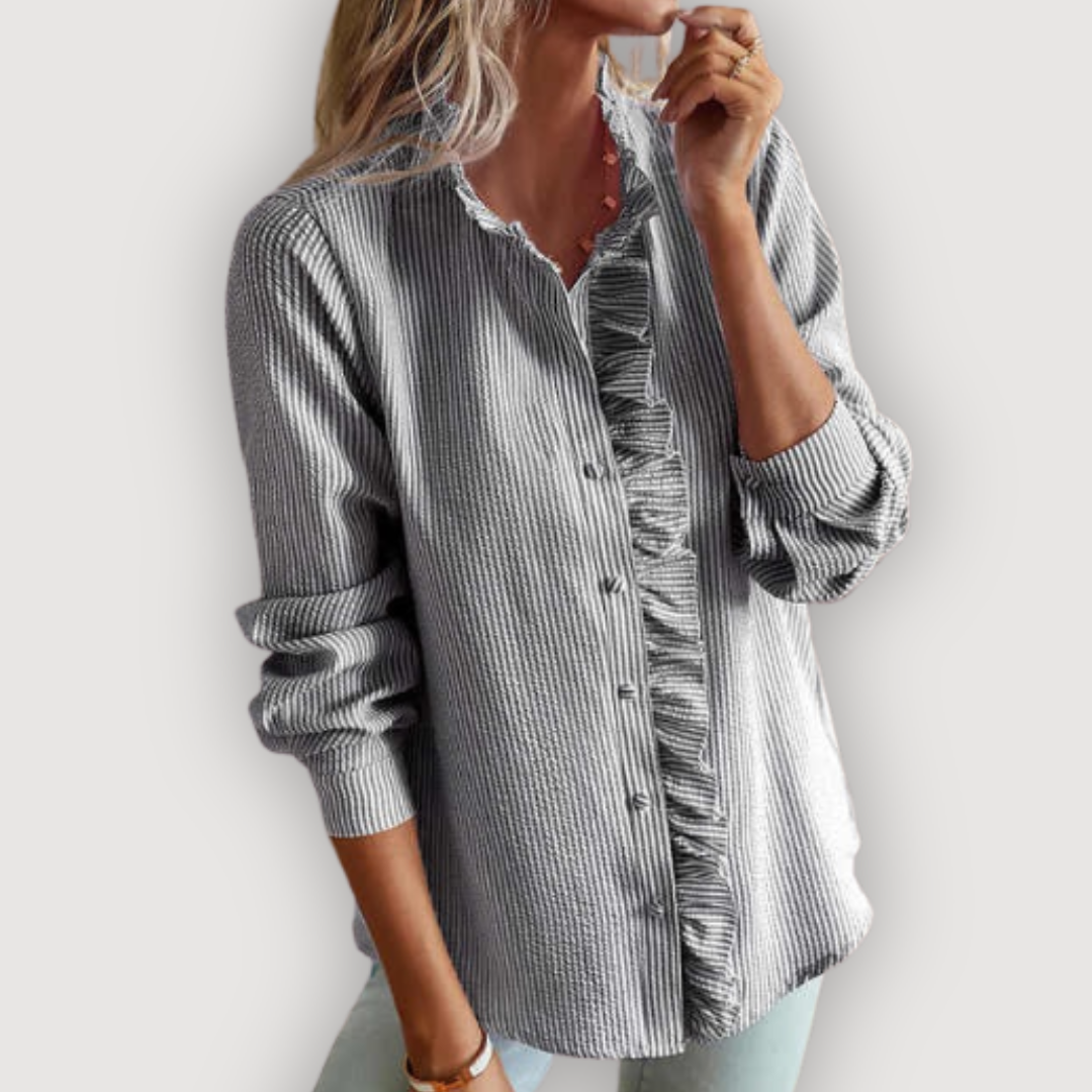 Clara | Ruffle Trim Blouse