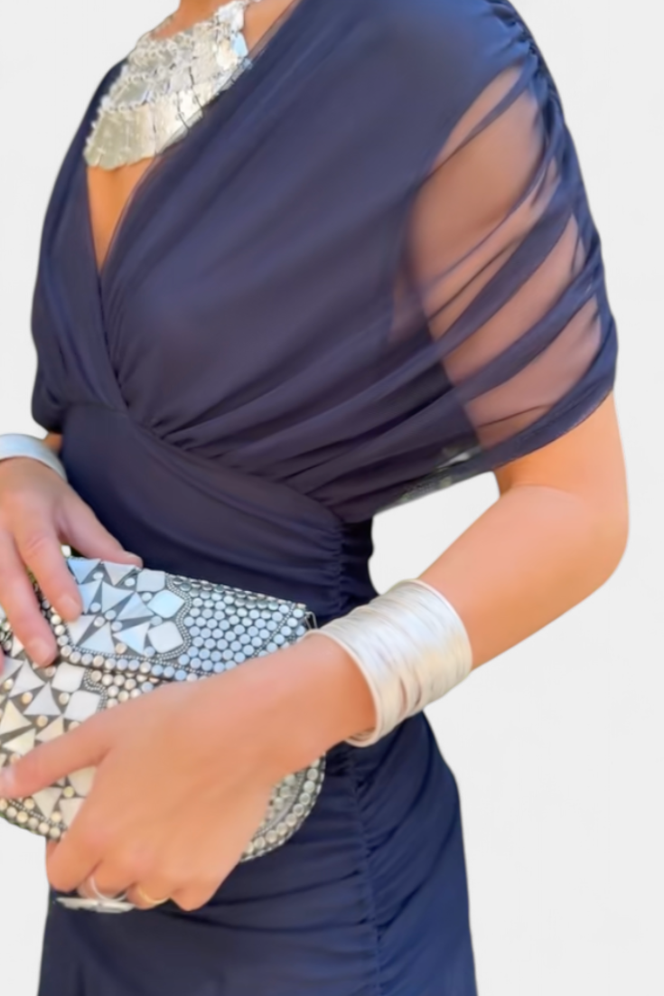 Freya - Flowing Floral V Neck Dress